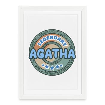 Agatha as a gift idea - Framed poster (27 × 37 cm) - white - Front
