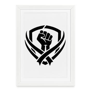 Combat logo - Framed poster (27 × 37 cm) - white - Front