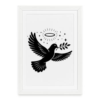Colombe Sainte Chrétienne - Affiche encadrée (27 × 37 cm) - blanc - Devant