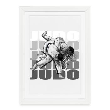 Judo - Framed poster (27 × 37 cm) - white - Front