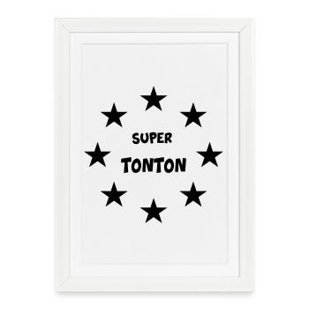 SUPER TONTON - Affiche encadrée (27 × 37 cm) - blanc - Devant