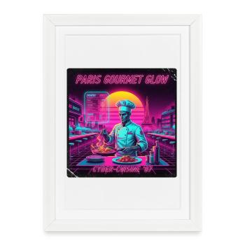 Paris Retro Gourmet - Framed poster (27 × 37 cm) - white - Front