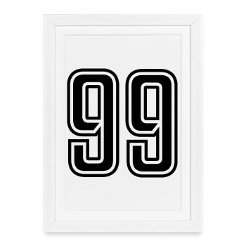 99 - Affiche encadrée (27 × 37 cm) - blanc - Devant