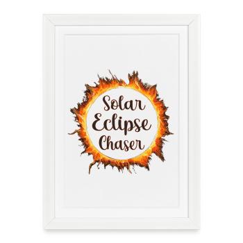 Solar eclipse chaser - Framed poster (27 × 37 cm) - white - Front