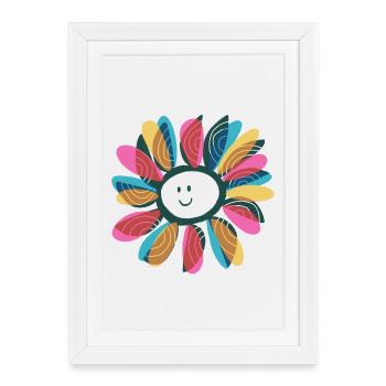 Windmill Flower  - Framed poster (27 × 37 cm) - white - Front