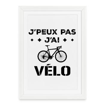 I CAN'T, I HAVE A BIKE - Framed poster (27 × 37 cm) - white - Front