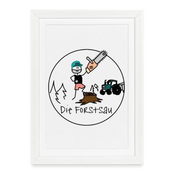 The Forest Sow - Framed poster (27 × 37 cm) - white - Front
