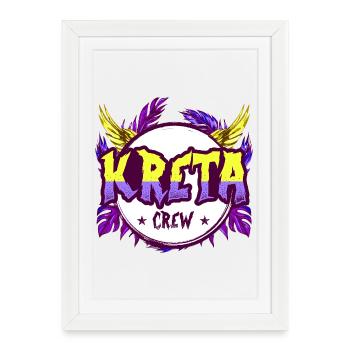 Crete Crew Coloré - Affiche encadrée (27 × 37 cm) - blanc - Devant