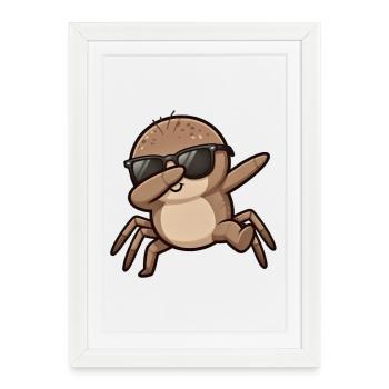 Dabbing Spider - Framed poster (27 × 37 cm) - white - Front