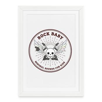 Cercle Hipster du Crâne - Affiche encadrée (27 × 37 cm) - blanc - Devant