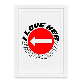 Je l’aime - Affiche encadrée (27 × 37 cm) - blanc - Devant