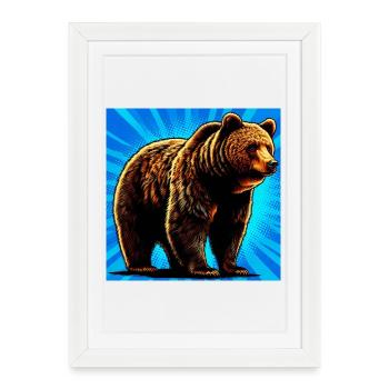 bear - Framed poster (27 × 37 cm) - white - Front