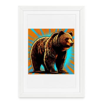 bear - Framed poster (27 × 37 cm) - white - Front