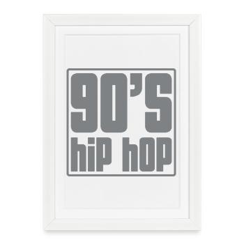 90s Hip Hop Grid - Framed poster (27 × 37 cm) - white - Front