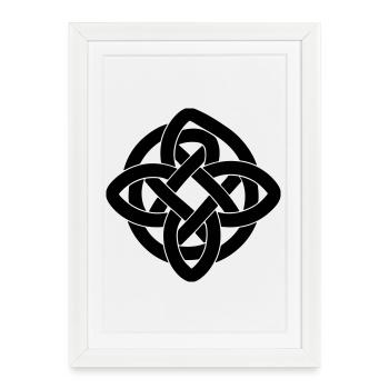 T-shirt Symbole Celtique - Celtic Knot Infinity - Affiche encadrée (27 × 37 cm) - blanc - Devant
