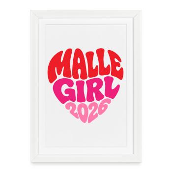 Malle 2026 Malle Girl 2026 - Affiche encadrée (27 × 37 cm) - blanc - Devant