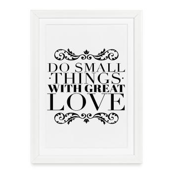 Petite Chose : Citation d’Amour Formidable - Affiche encadrée (27 × 37 cm) - blanc - Devant