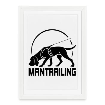 Bloodhound Mantrailing Dog Sports Dogs Wilsigns - Framed poster (27 × 37 cm) - white - Front