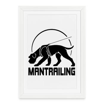 Schnauzer géant Chien de chasse de sport Chien de sport - Affiche encadrée (27 × 37 cm) - blanc - Devant