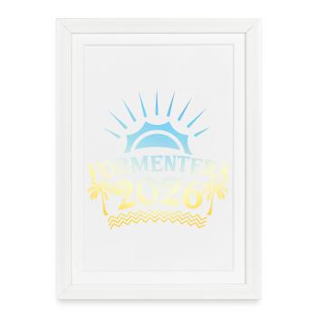 Formentera 2026 Coloré - Affiche encadrée (27 × 37 cm) - blanc - Devant
