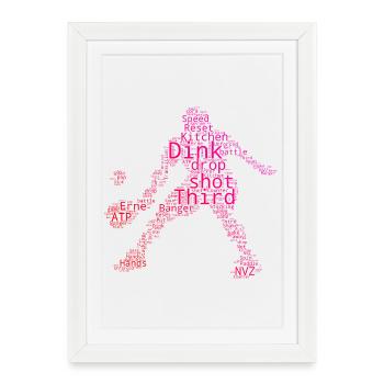 Idée de joueur de pickleball pour les amateurs de pickleball - Affiche encadrée (27 × 37 cm) - blanc - Devant