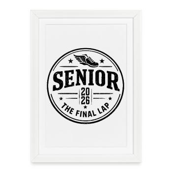 Diploma 2026 Senior School Sport Gift Idea - Framed poster (27 × 37 cm) - white - Front