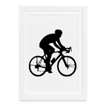 Bicycle Cycling - Framed poster (27 × 37 cm) - white - Front
