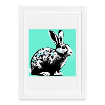 rabbit - Framed poster (27 × 37 cm) - white - Front