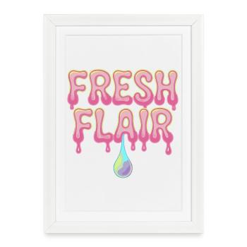 Style frais et vivant - Affiche encadrée (27 × 37 cm) - blanc - Devant