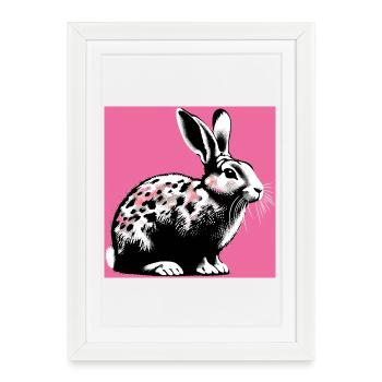 rabbit - Framed poster (27 × 37 cm) - white - Front