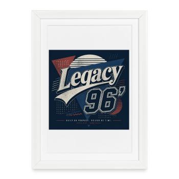 Legacy 96 Rétro Sports - Affiche encadrée (27 × 37 cm) - blanc - Devant