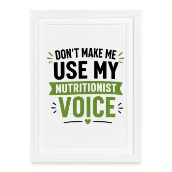 Don de nutritionniste diététicienne agréée - Affiche encadrée (27 × 37 cm) - blanc - Devant