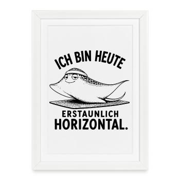 Pilates-Rochen | Lustiger Pilates Spruch | Fitness - Gerahmtes Poster (27 × 37 cm) - Weiß - Vorne