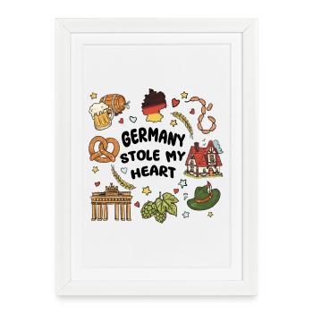 Germany Souvenir - Framed poster (27 × 37 cm) - white - Front
