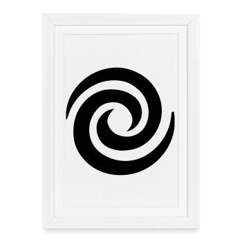 Japanese Spiral - Framed poster (27 × 37 cm) - white - Front