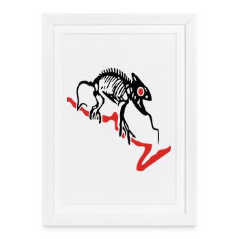 Gecko skeleton - Framed poster (27 × 37 cm) - white - Front