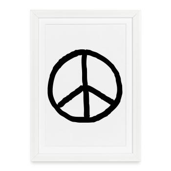 Signe de paix - Affiche encadrée (27 × 37 cm) - blanc - Devant