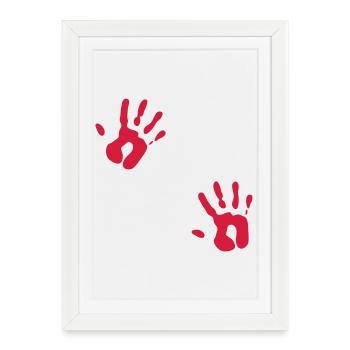 Bloody Red Hand Prints - Framed poster (27 × 37 cm) - white - Front