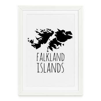 Falkland Islands - Framed poster (27 × 37 cm) - white - Front