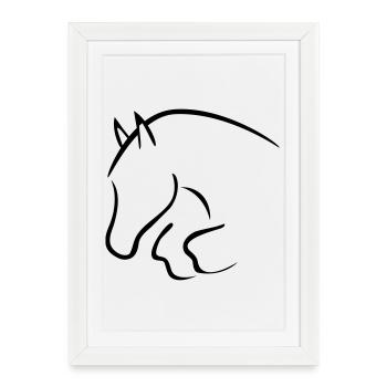 show cavalier - Affiche encadrée (27 × 37 cm) - blanc - Devant