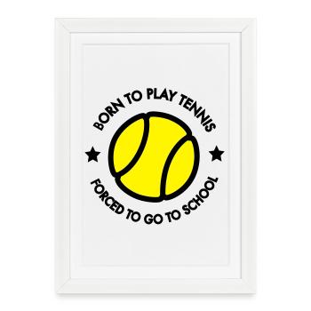 Tennis Kid - Affiche encadrée (27 × 37 cm) - blanc - Devant