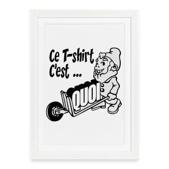 Dwarf wearing what - Framed poster (27 × 37 cm) - white - Front