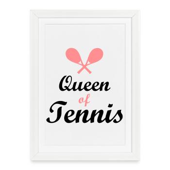 tennis - Affiche encadrée (27 × 37 cm) - blanc - Devant