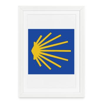 Seashell signpost - Framed poster (27 × 37 cm) - white - Front