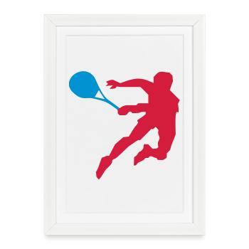 tennis - Framed poster (27 × 37 cm) - white - Front