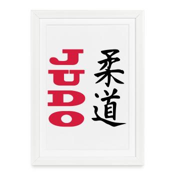Judo - Affiche encadrée (27 × 37 cm) - blanc - Devant