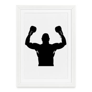 boxing - Framed poster (27 × 37 cm) - white - Front