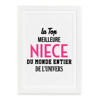 Neveu / Nièce / Famille / Oncle / Tante / Niece - Affiche encadrée (27 × 37 cm) - blanc - Devant