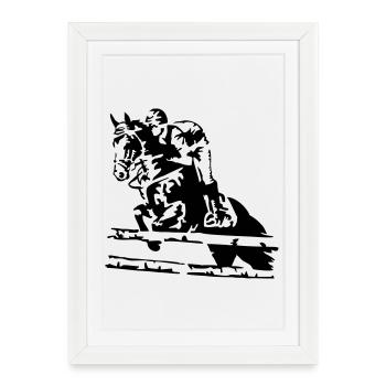 course - Affiche encadrée (27 × 37 cm) - blanc - Devant