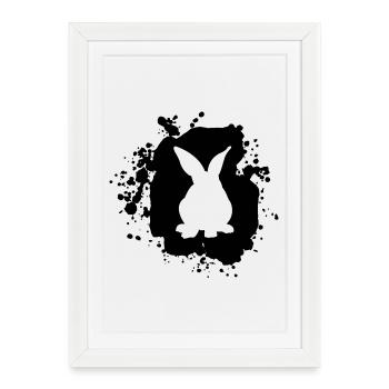 Lapin lapin - Affiche encadrée (27 × 37 cm) - blanc - Devant